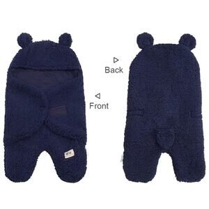 BlueSnail Newborn Navy Blue Sleeping Wrap Swaddle  Blanket 0-3M, 8-13lbs New